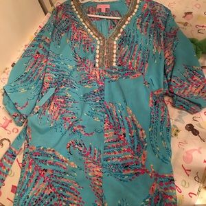 Lilly Pulitzer beaded caftan or beach coverup